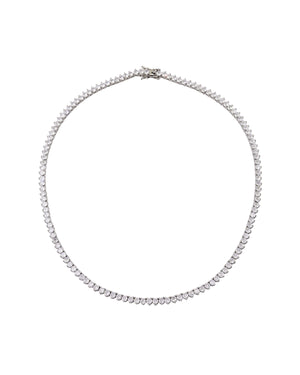 3 PRONG TENNIS NECKLACE