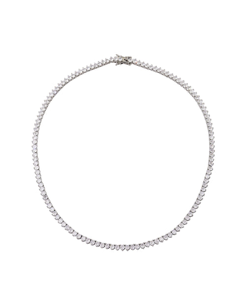 3 PRONG TENNIS NECKLACE