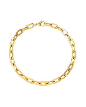 The PUERTO CHAIN NECKLACE in 
 gold which is a minimalist necklace made of gold chains. ||| GOLD