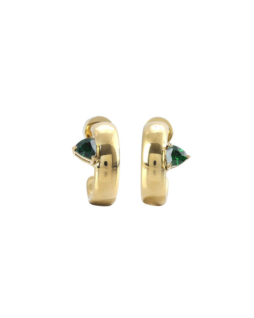 THE ONE EMERALD HOOP EARRING