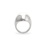 Silver FIERCE RING featuring a bold, sculptural design with a high-shine finish, making a powerful statement piece. ||| SILVER