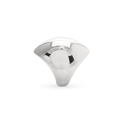 Silver FIERCE RING featuring a bold, sculptural design with a high-shine finish, making a powerful statement piece. ||| SILVER