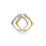 Gold and silver HIGH PEAK RING SET featuring two bold, sculptural rings with a modern, chunky design and high-shine finish.