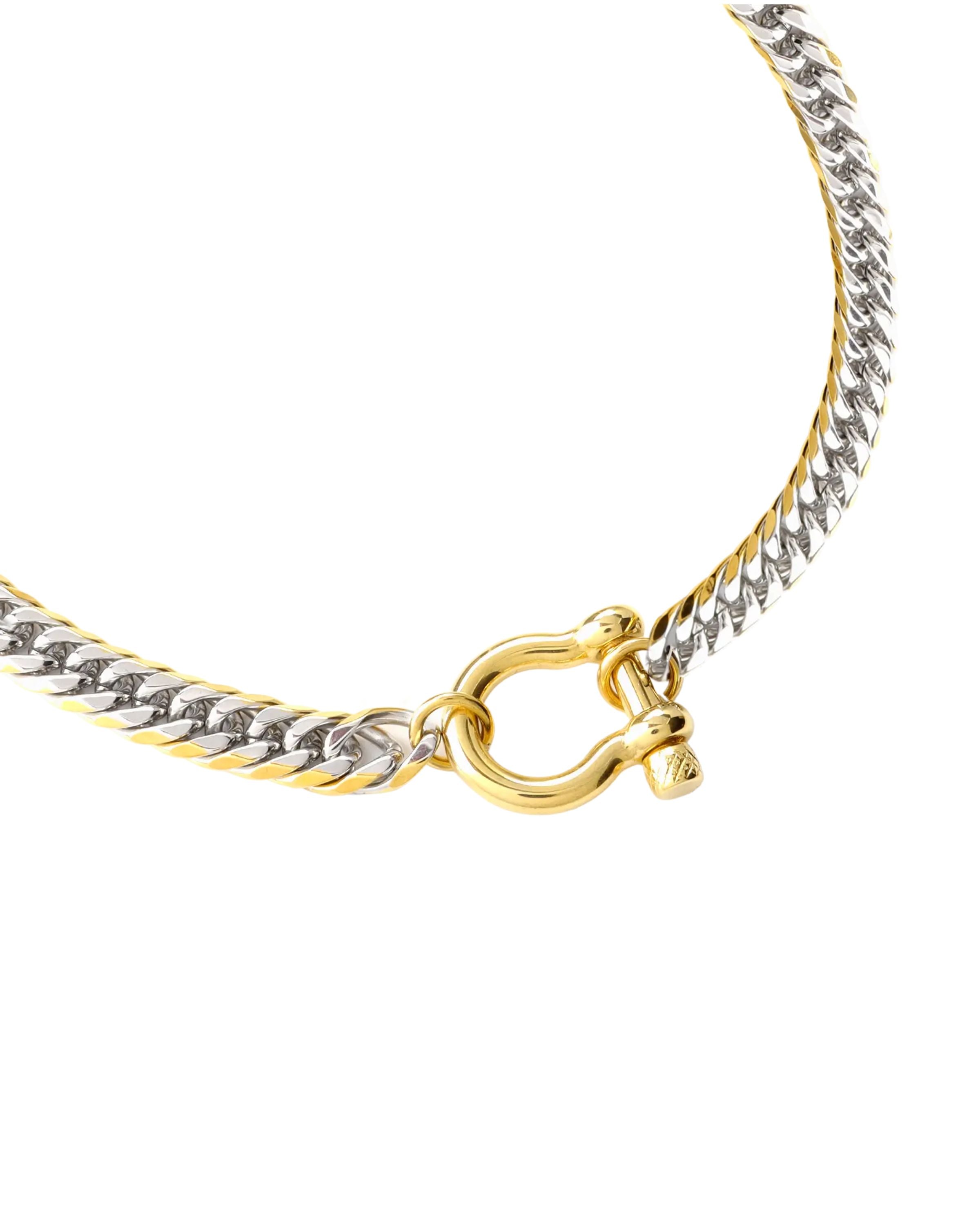 The Herradura Tropicana, a bold two-tone necklace with a sleek chain design and signature Herradura clasp, perfect for any statement look. ||| MIX