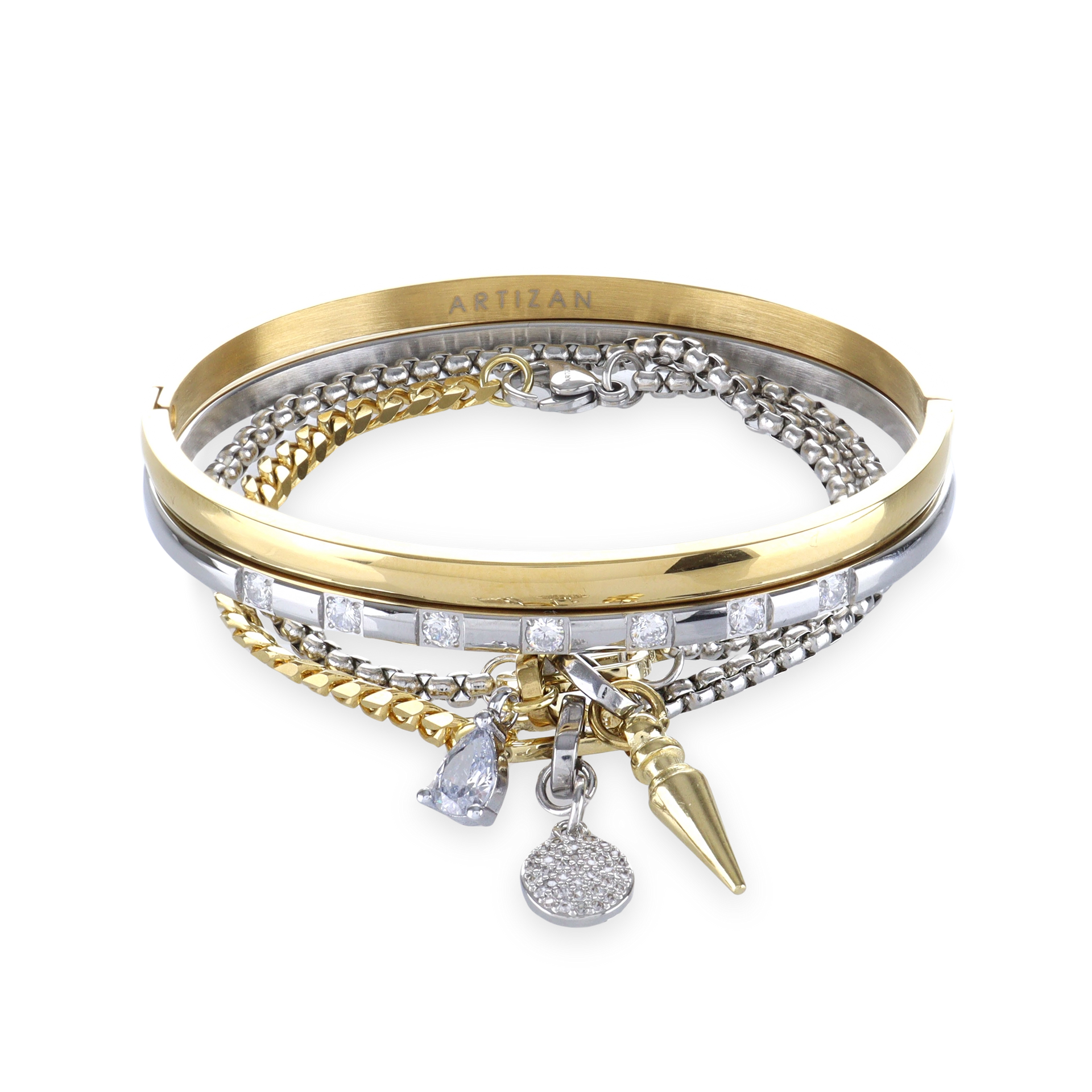Mix Gear Bracelet Stack– Artizan Joyeria Mix Gear Bracelet Stack– Artizan Joyeria