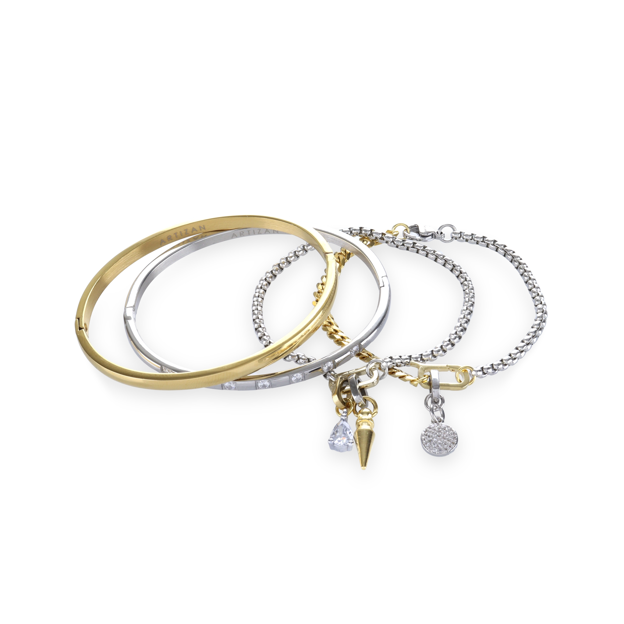 Mix Gear Bracelet Stack– Artizan Joyeria Mix Gear Bracelet Stack– Artizan Joyeria