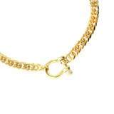 The Herradura Tropicana, a bold gold-tone necklace with a sleek chain design and signature Herradura clasp, perfect for any statement look. ||| GOLD