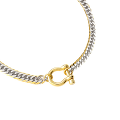 The Herradura Tropicana, a bold two-tone necklace with a sleek chain design and signature Herradura clasp, perfect for any statement look. ||| MIX
