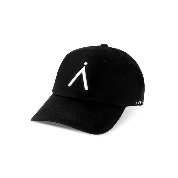 The Miami State of Mind Cap, a sleek black cap featuring Artizan's signature logo, inspired by Miami's vibrant sun-and-beach vibe.||| WHITE