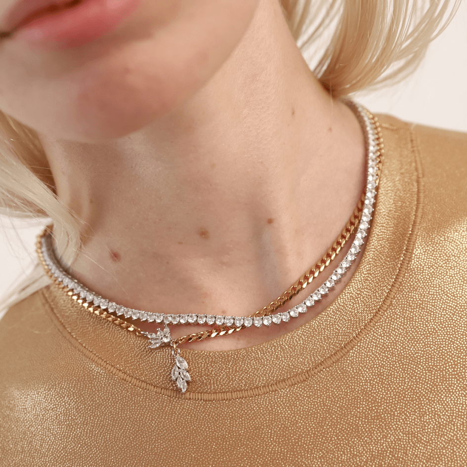 The Tennis Chain Layered Necklace Set– Artizan Joyeria