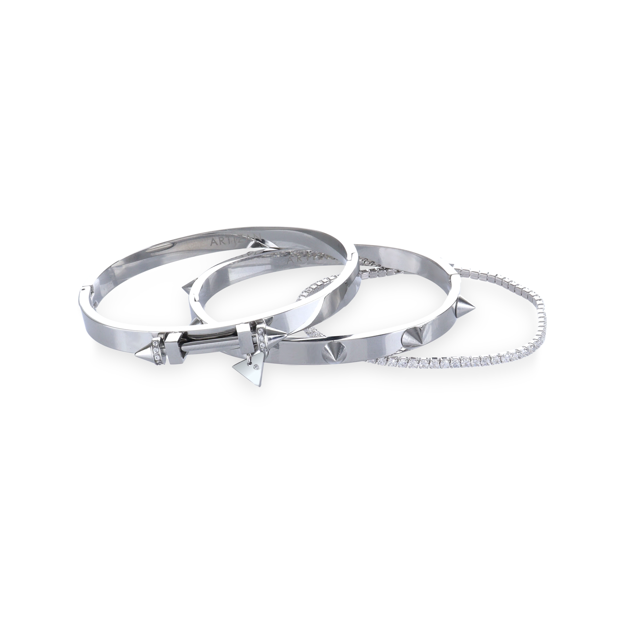 Silver Arrow Bracelet Stack– Artizan Joyeria Silver Arrow Bracelet Stack– Artizan Joyeria