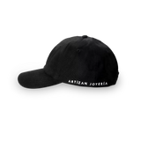 The Miami State of Mind Cap, a sleek black cap featuring Artizan's signature logo, inspired by Miami's vibrant sun-and-beach vibe.||| WHITE