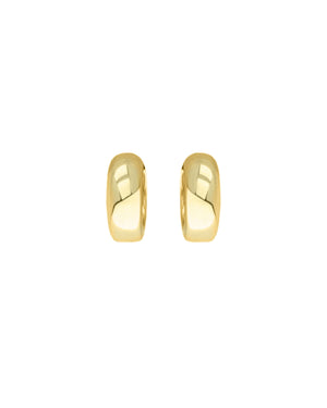 The VULCANO HUGGIES which is made of 18K gold plated 925 sterling silver with a 10mm outer diameter size.
