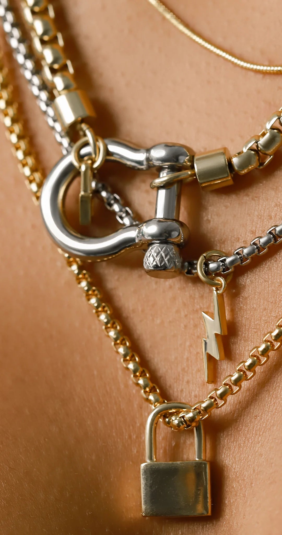 Horseshoe Lock Layered Necklace Set– Artizan Joyeria