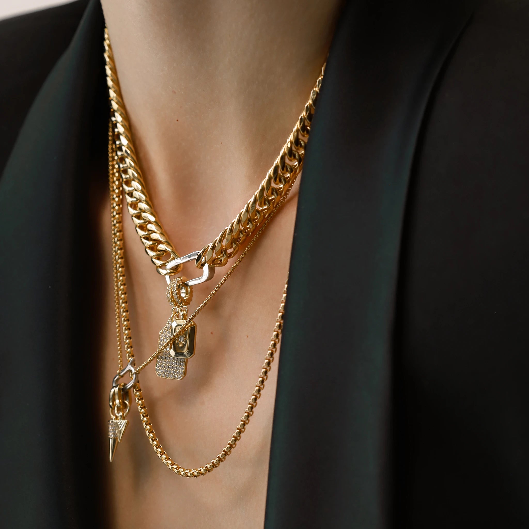 Just Click Tag Layered Necklace Set– Artizan Joyeria Just Click Tag Layered Necklace Set– Artizan Joyeria