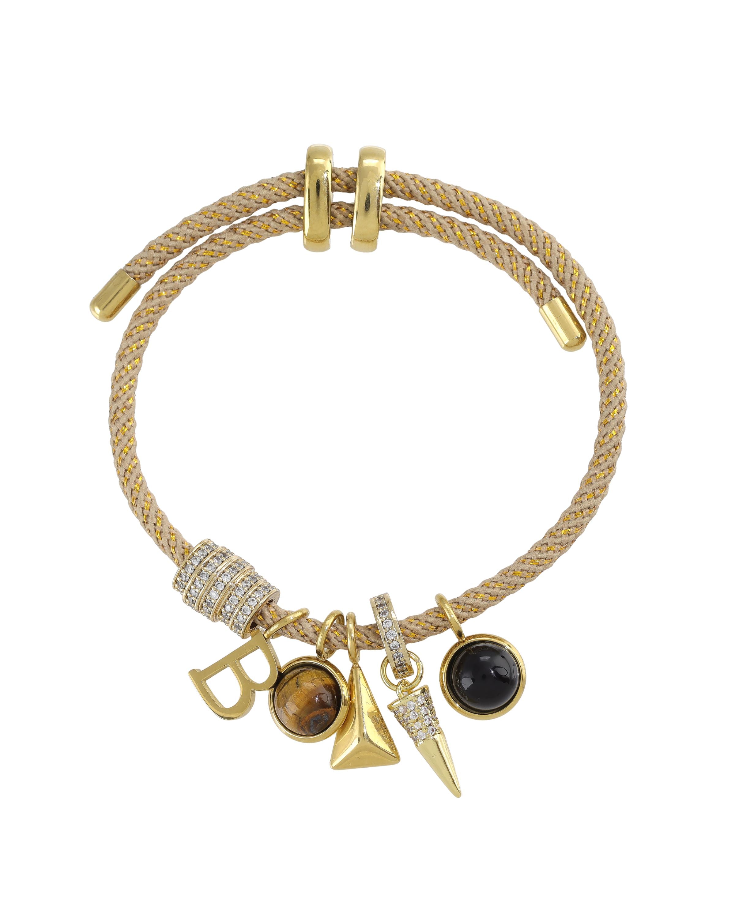 LETTER CORD CHARM BRACELET