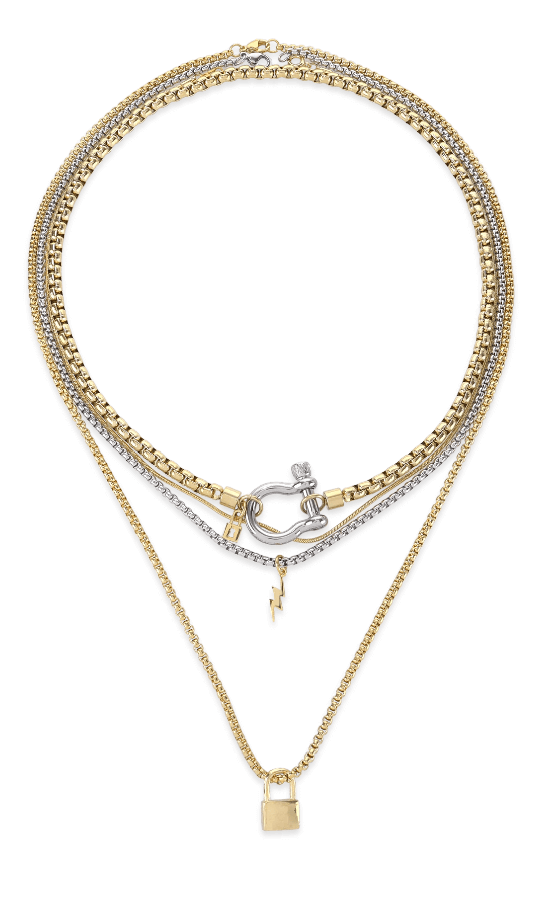 Horseshoe Lock Layered Necklace Set– Artizan Joyeria