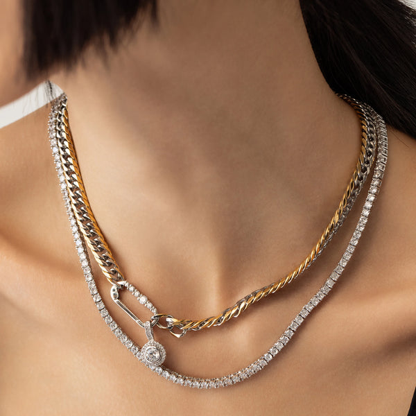 CHAINED UP TENNIS NECKLACE SET