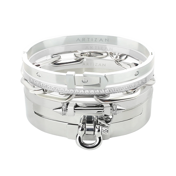 Silver Core Bracelet Stack– Artizan Joyeria