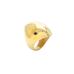 Gold FIERCE RING featuring a bold, sculptural design with a high-shine finish, making a powerful statement piece. ||| GOLD