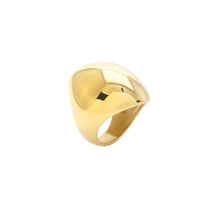 Gold FIERCE RING featuring a bold, sculptural design with a high-shine finish, making a powerful statement piece. ||| GOLD