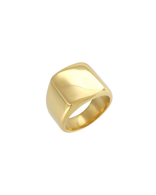 FOREVER GOLD SQUARE SIGNET RING