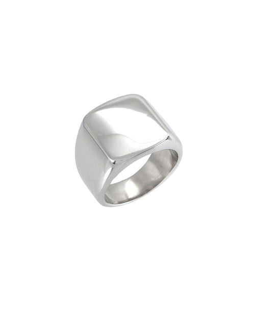 FOREVER SILVER SQUARE SIGNET RING