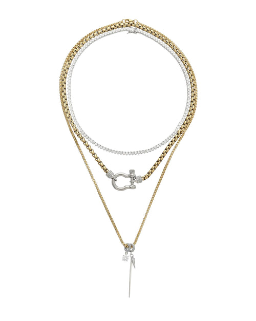 HERRADURA SIGNATURE SPIGA TENNIS LAYERED NECKLACE SET