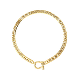 The Herradura Tropicana, a bold gold-tone necklace with a sleek chain design and signature Herradura clasp, perfect for any statement look. ||| GOLD