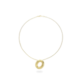 The BALLOON LETTER NECKLACE, a delicate gold necklace featuring a playful, balloon-shaped letter "O" pendant.||| O/GOLD