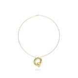 The BALLOON LETTER NECKLACE, a delicate gold necklace featuring a playful, balloon-shaped letter "Q" pendant.||| Q/GOLD