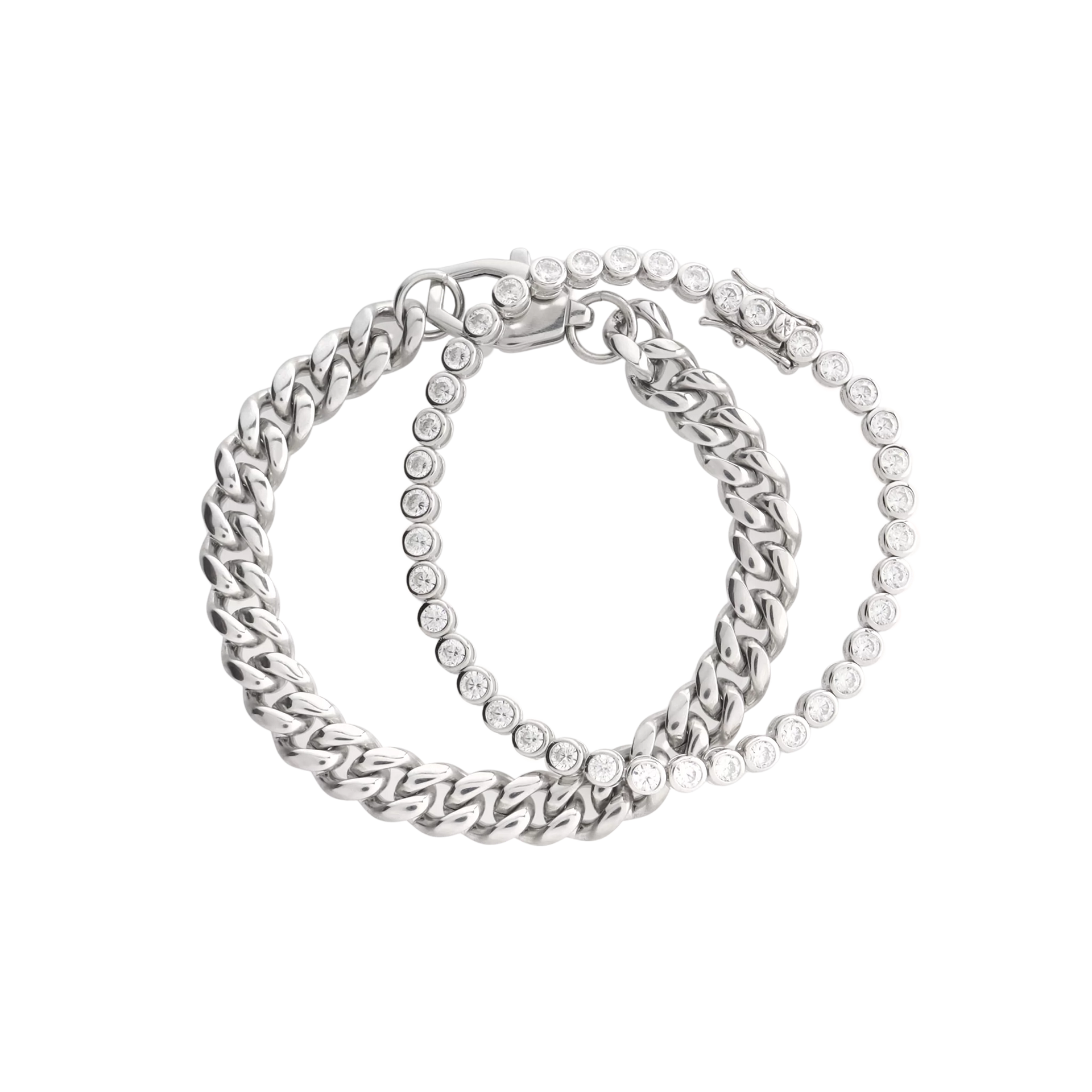 The Bubble Curb Chain Bracelet Stack– Artizan Joyeria