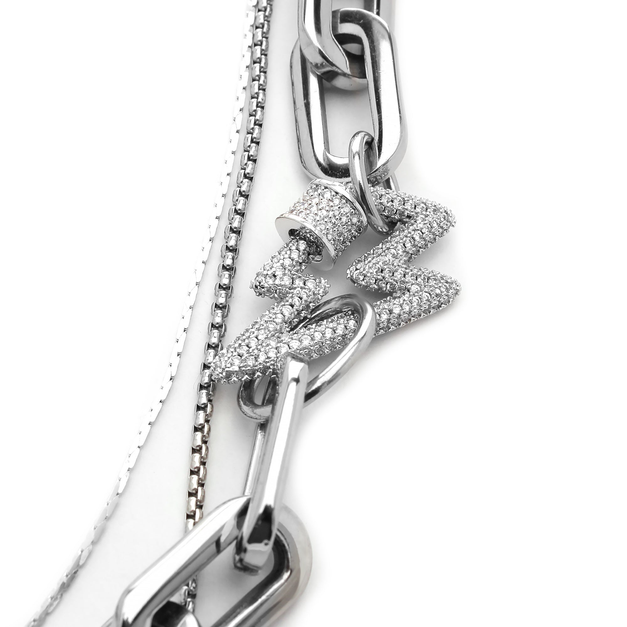 Stainless steel lv necklace