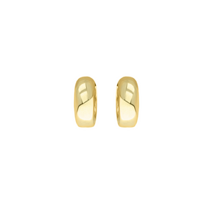The VULCANO HUGGIES which is made of 18K gold plated 925 sterling silver with a 10mm outer diameter size.