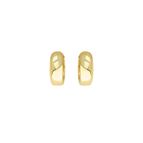 The VULCANO HUGGIES which is made of 18K gold plated 925 sterling silver with a 10mm outer diameter size.