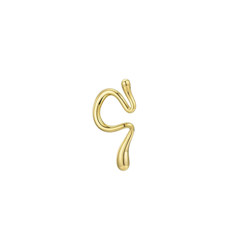 The SICILY EAR CUFF which is an 18k gold plated brass ear cuff.