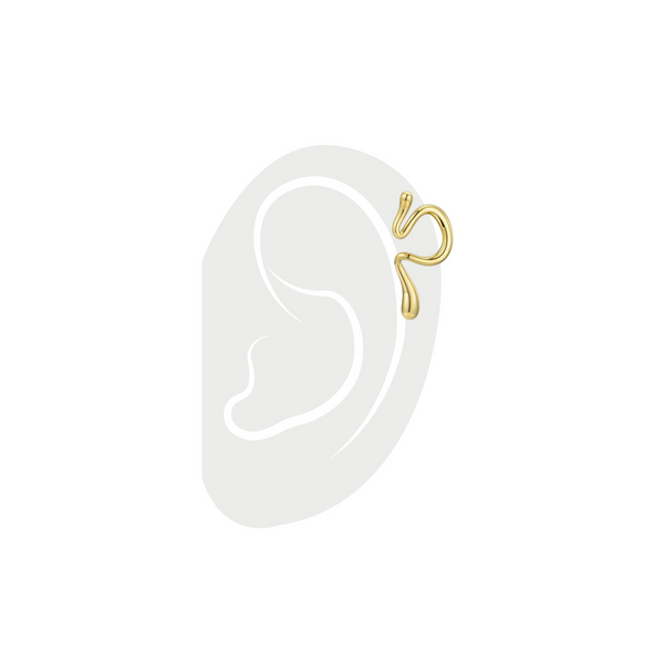 The SICILY EAR CUFF which is an 18k gold plated brass ear cuff.