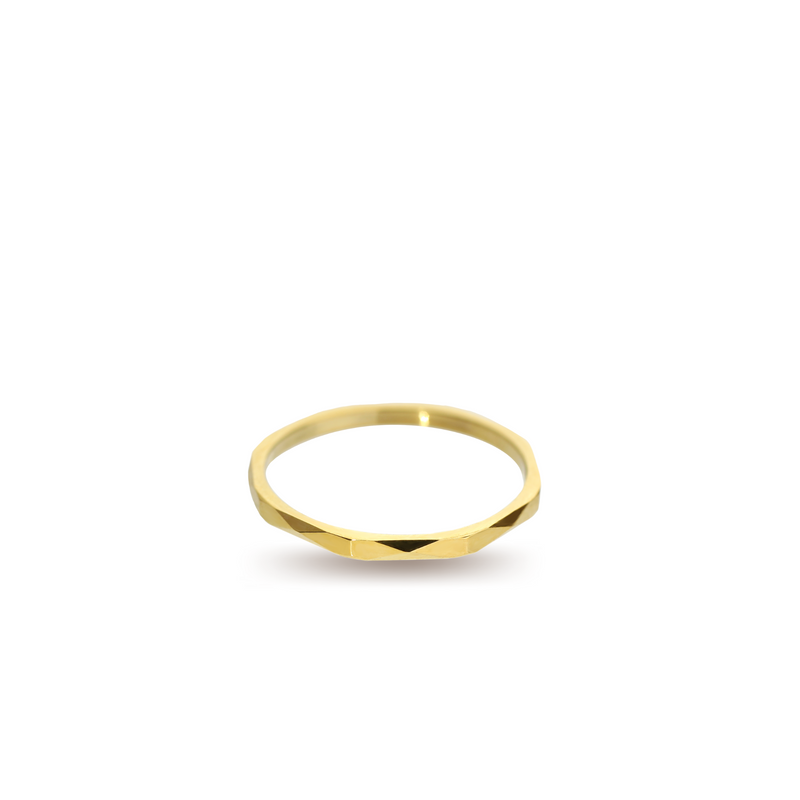 The Thin RING which is an 18k Gold plated dainty thin ring good for stacking with other rings.