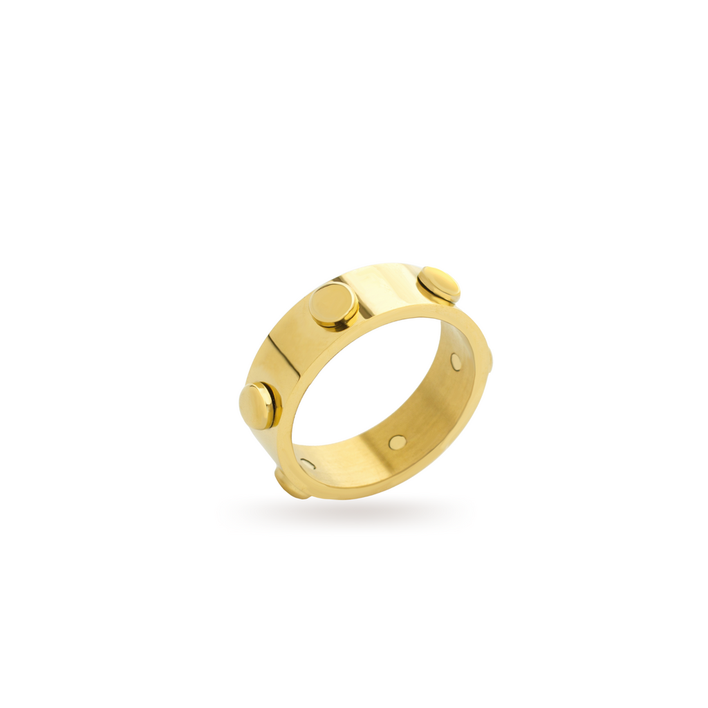 Louis Vuitton Empreinte Large Ring, Yellow Gold Gold. Size 48