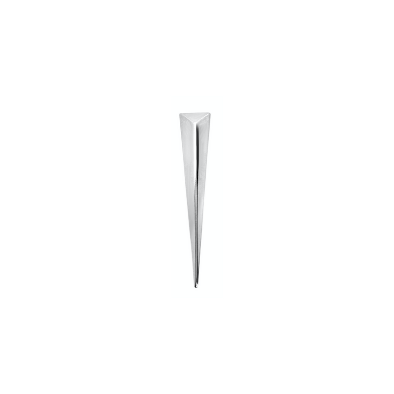 Needle earring which is a 925 sterling silver and a long triangle earring.