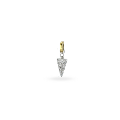 The Daga Link Charm, a sparkling silver charm featuring a spike shaped with dazzling array of diamonds.