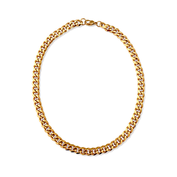 Small tropicana which is a gold plated stainless steel chain.