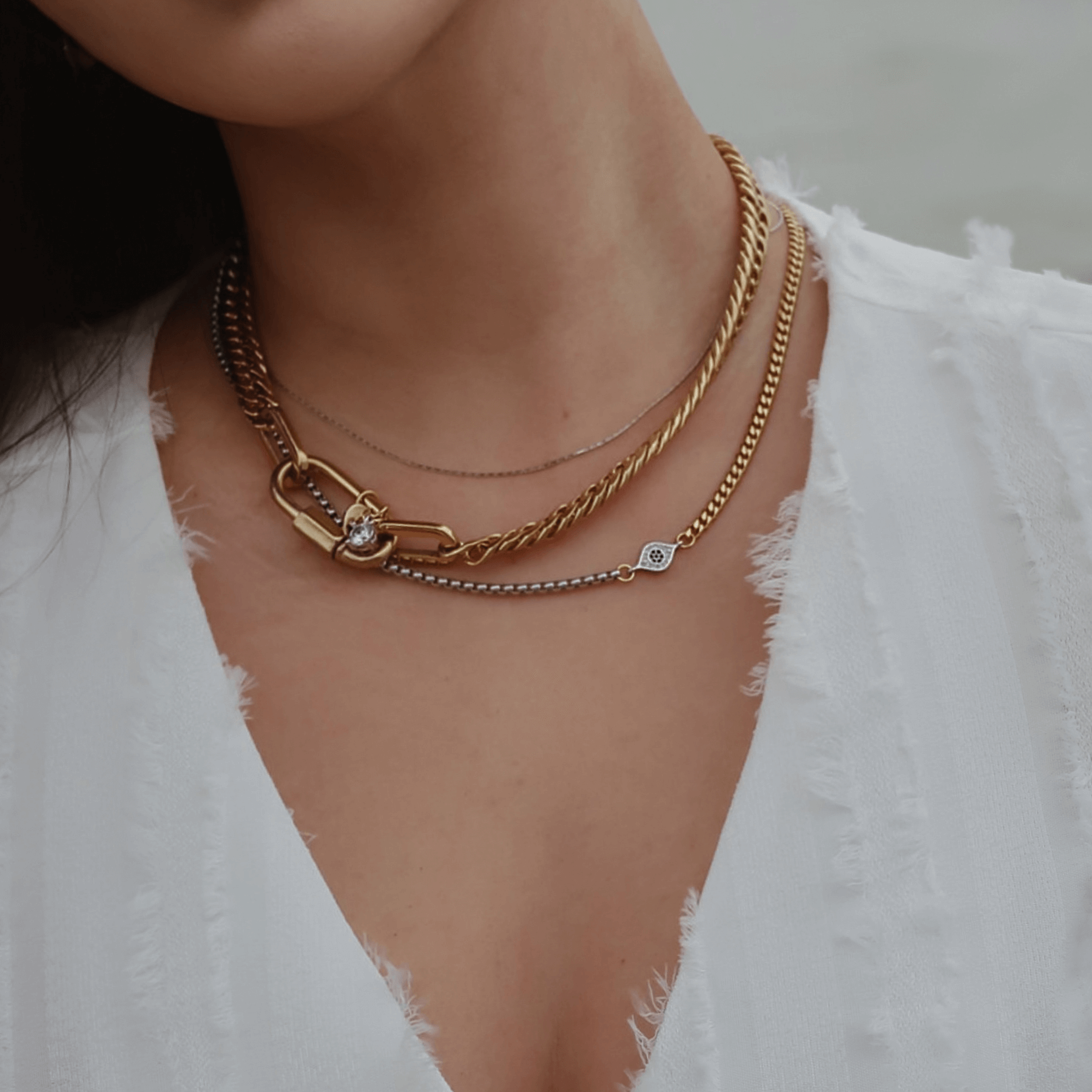 MAYA LAYERED NECKLACE SET – Artizan Joyeria