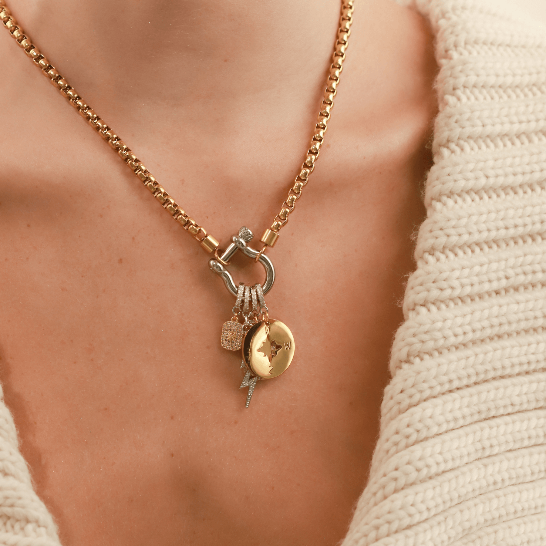 Engraved Charm Necklace