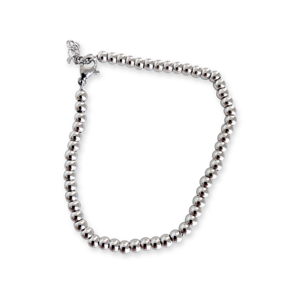 THE PUNTITOS Silver Small which is made of stainless steel silver circle beads.