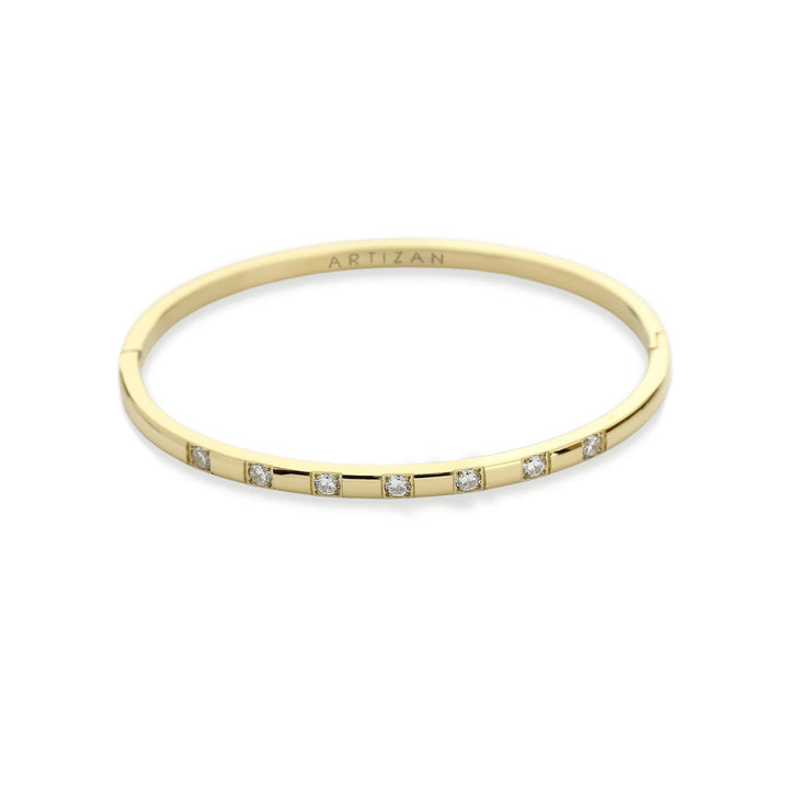 The Shine Clasp Bracelet Stack, which is a three-piece silver bracelet stack, features bold chain links, delicate stone detailing, and a stylish clasp closure adorned with shimmering stones, offering a sophisticated mix of textures for a polished and modern look. ||| GOLD