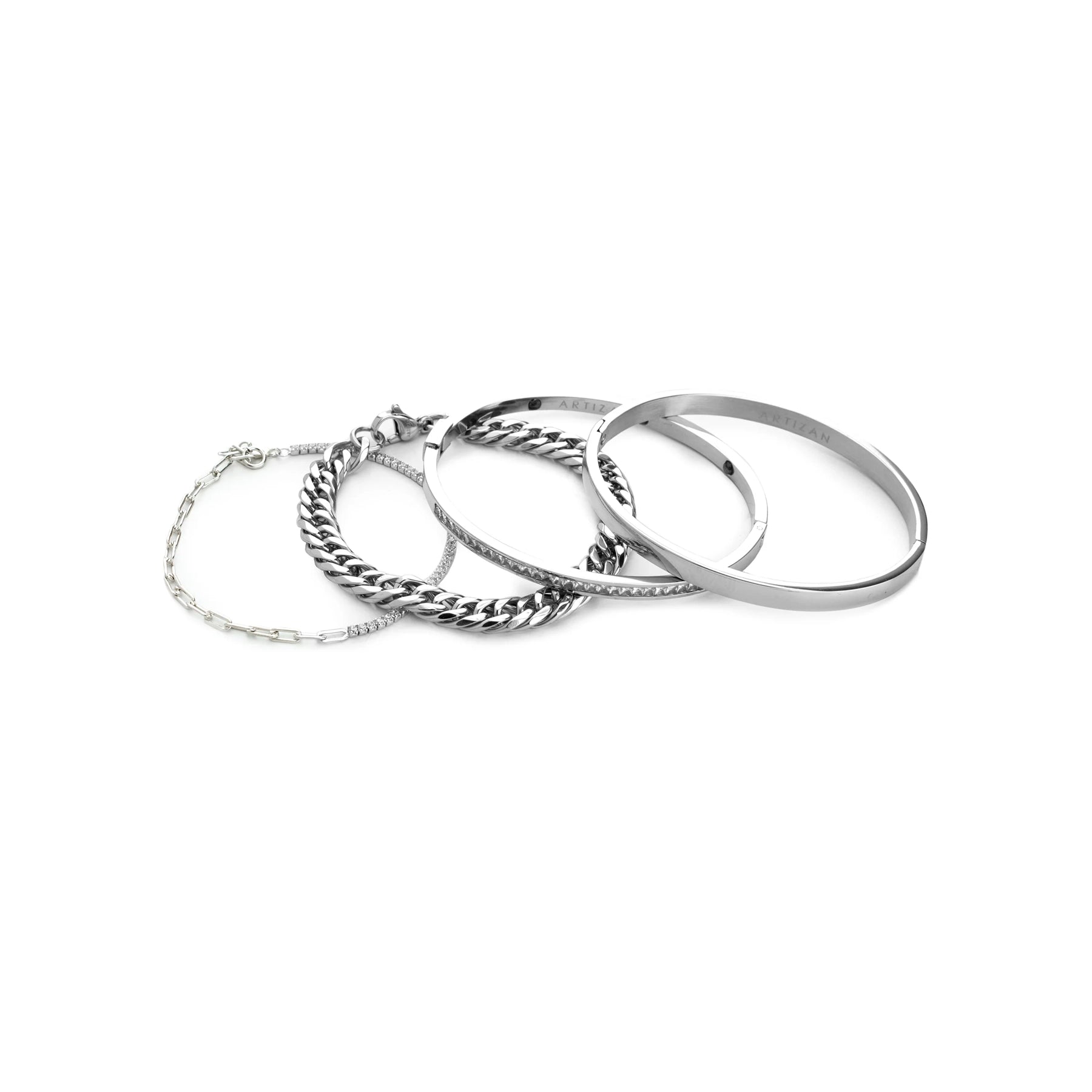 CHAIN SILVER BRACELET STACK– Artizan Joyeria CHAIN SILVER BRACELET STACK– Artizan Joyeria