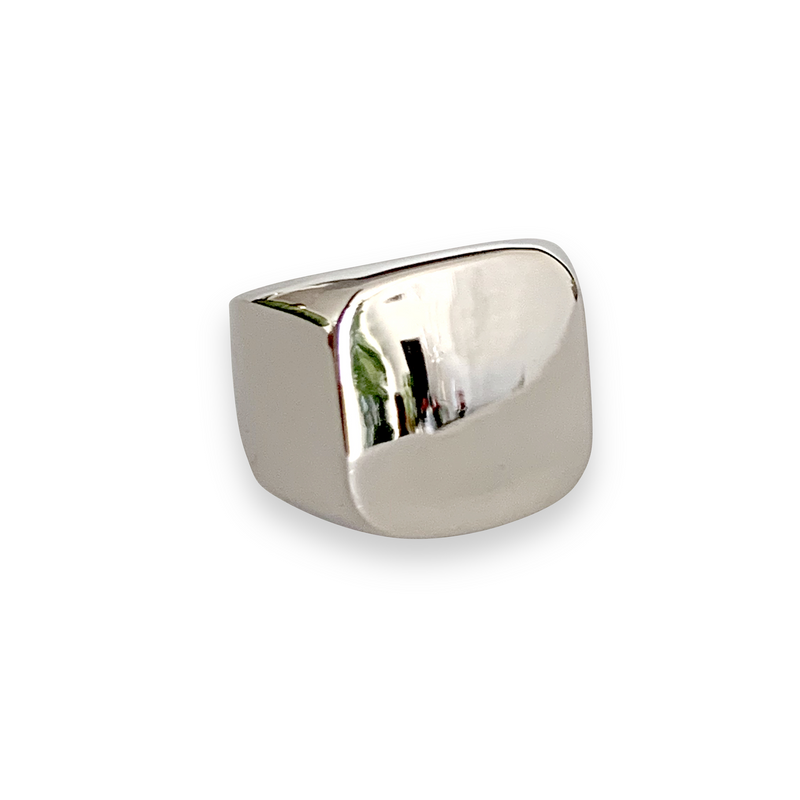 FOREVER RING SILVER is a wide ring which is made of non tarnish stainless steel.