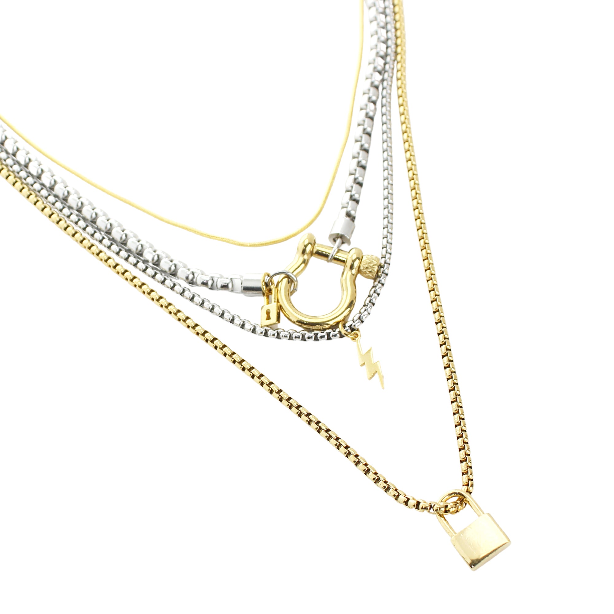 Herradura Layered Necklace Set, Gold | Artizan Joyeria