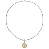 Stainless steel chain with the EVIL EYE 2 BOLT CLIP ON CHARM which is made of Pave Clip on Stainless steel 18k gold plated Zirconia Evil Eye.